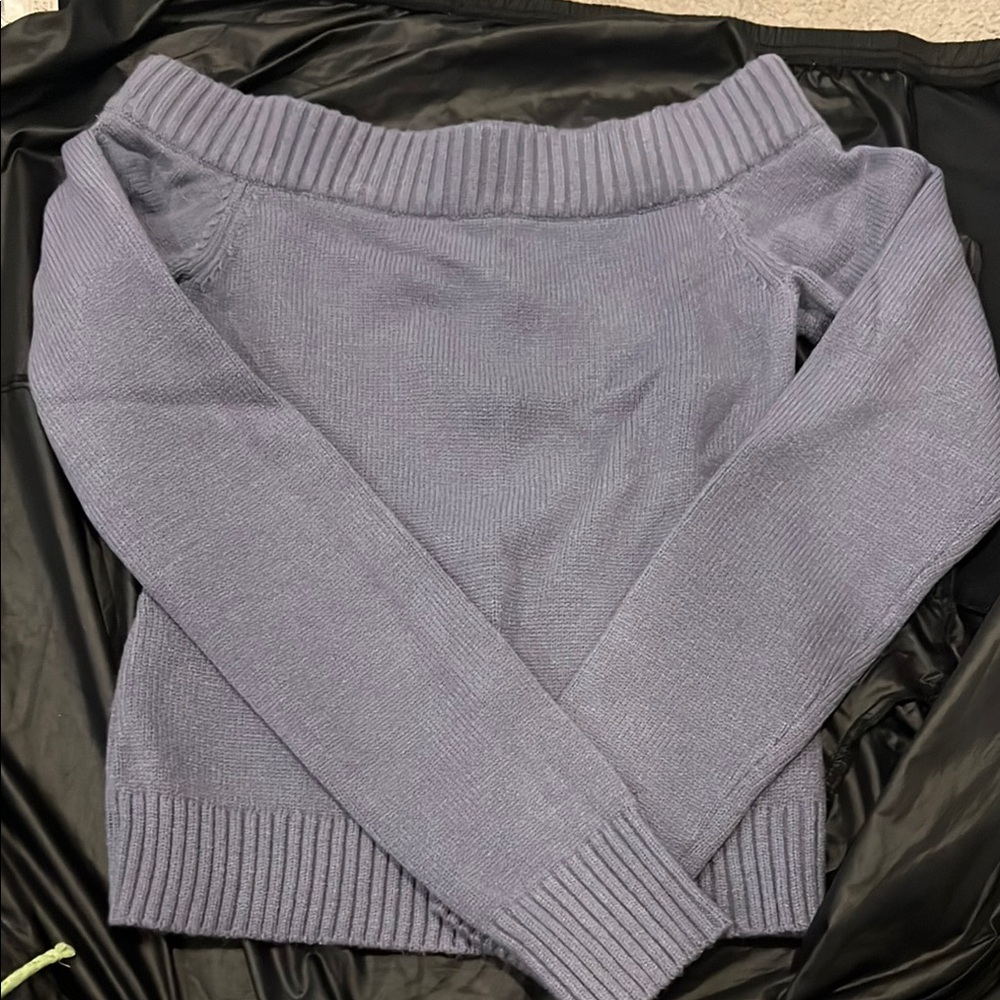 Edikted Blue Off-the-Shoulder Sweater